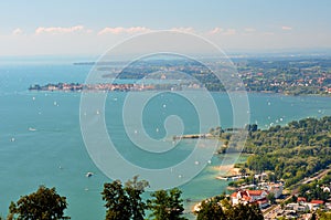 Spectacular picturesque view on Lindau on Lake Bodensee, Germany