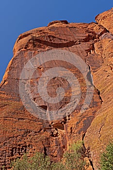 Spectacular Red Rock Wall in the Desert