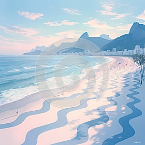 Spectacular Rio de Janeiro\'s Copacabana Beach Sunset