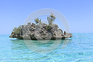 Spectacular rock in the ocean