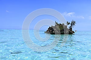 Spectacular rock in the ocean