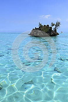 Spectacular rock in the ocean