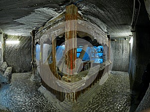 Spectacular salt mine in Turda county, Romania