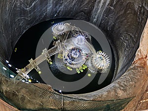 Spectacular salt mine in Turda county, Romania