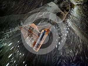 Spectacular salt mine in Turda county, Romania