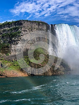 Spectacular side view of Niagara Falls