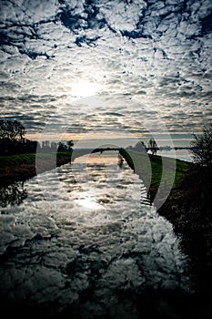 Spectacular sky and reflection