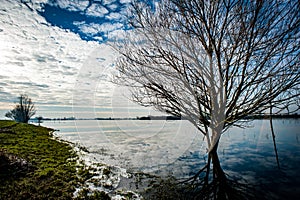 Spectacular sky and reflection