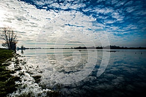 Spectacular sky and reflection