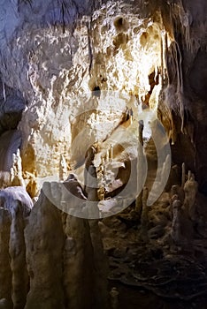 Spectacular stalagmites and stalactites formations