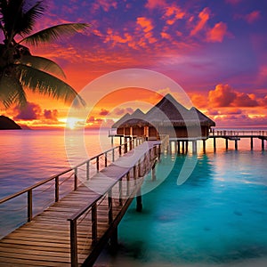 Spectacular Sunrise at Bora Bora