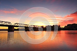 Spectacular Sunset over Nepan River Penrith