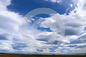 Spectacular UFO clouds in the sky over Iceland - Altocumulus Lenticularis