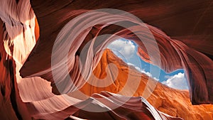 Spectacular view of the Antelope Canyon, Arizona.