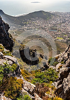 Spectacular view of Cape Town from the Table Mountain