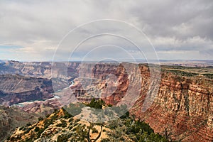 A spectacular view of the Grand Canyon with the Colorado river