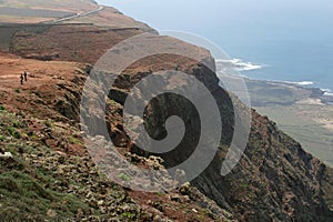 Spectacular view from Mirador del Rio,Lanzarote, Spain photo