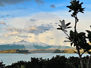 The spectacular view morning at Lago Nordenskjold