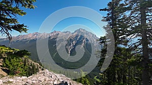 Spectacular view from Mount Norquay over the town of Banff and the whole valley