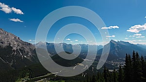 Spectacular view from Mount Norquay over the town of Banff and the whole valley