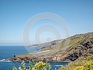 Spectacular view from the mountain over the coast from tenerife