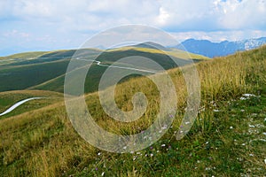 Spectacular view of a mountain path photo