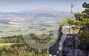 Spectacular view from top of Strzeliniec Wielki Peak, Poland