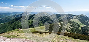 Spectacular view from Velky Krivan hill in Mala Fatra mountains in Slovakia