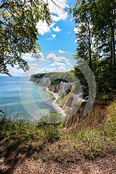 Spectacular view of the white cliffs of RÃ¼gen, Germany