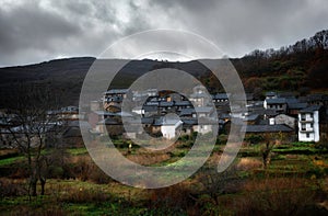 Spectacular views of a rural town, an example of depopulation in Spain. San Ciprian de Sanabria. Zamora. Spain