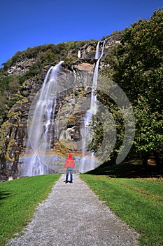 Spectacular waterfalls of Acquafraggia - Italy