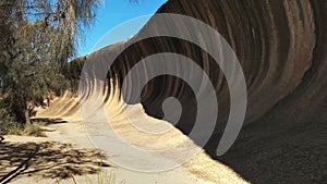 Spectacular wave rock in western Australia