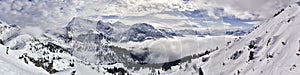 Spectacular winter mountain panorama