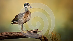 Spectacular Wood Duck Image With Bold Chromaticity And Varied Brushwork Techniques