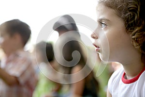 Spectator children looking at the show photo