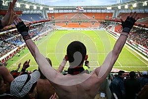 Spectator on football