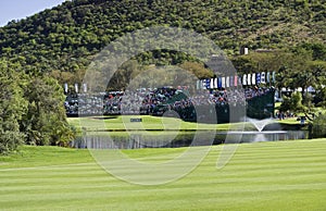 Spectators on the 18th Green - Panoramic