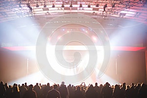 Spectators in the large concert hall.