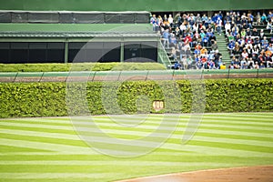 Spectators Watching Baseball from the Outfield Seating