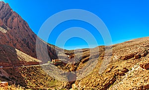 Spectecular mountain landscape next to Gorges du Dades in Morocco