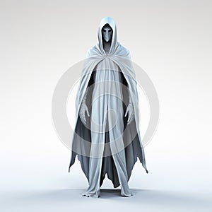 3d Specter In Cel Shaded Style On White Background photo