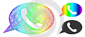 Rainbow Network Gradient Phone Message Icon