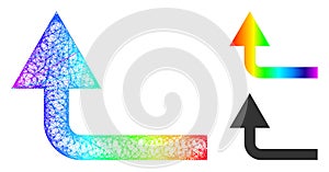 Rainbow Linear Gradient Turn Forward Icon