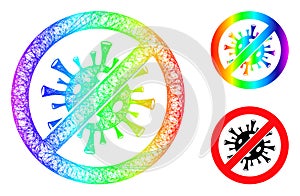 Spectral Net Mesh Gradient Stop Flu Virus Icon