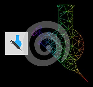 Spectrum Gradiented Polygonal Net Vaccine Labs Icon