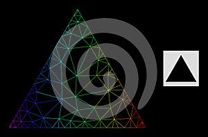 Spectral Gradient Polygonal Mesh Filled Triangle Icon