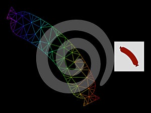 Spectral Gradient Polygonal Mesh Sausage Icon