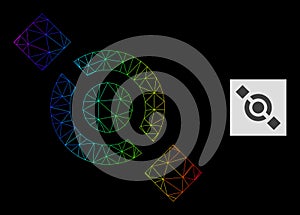 Spectral Gradient Polygonal Net Joint Node Icon