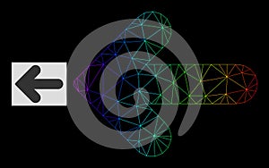 Spectral Gradient Polygonal Net Left Direction Icon
