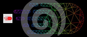 Spectral Gradient Polygonal Network Electron Flight Icon